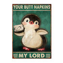 Axyaa Funny Butt Napkins Poster for Home Hotel Cafe Decor
