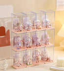 Axyaa Acrylic Mystery Box Doll Display Case for Action Figures & Blind Box Toys