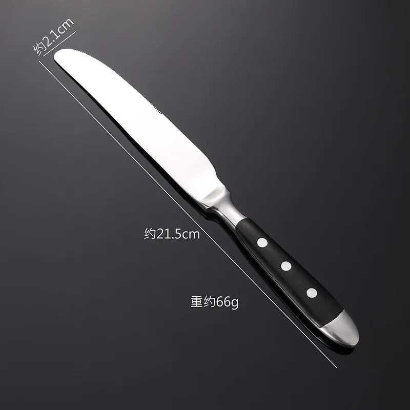 Axyaa Stainless Steel Dining Cutlery Set with Wooden Handles