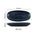 Axyaa Oval Fish Plate Ceramic Sushi Dessert Snack Serving Salad Restaurant Tableware