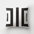 Yellow Black Geometric Cushion Cover - Wave Line Design by Axyaa