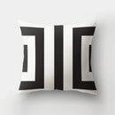 Yellow Black Geometric Cushion Cover - Wave Line Design by Axyaa