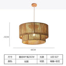 Axyaa Rattan Chandelier Woven Ceiling Lamp - Country Style Decoration
