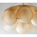Axyaa Gold Cone Pendant Chandelier Modern Bubble Glass LED Hanging Lamp