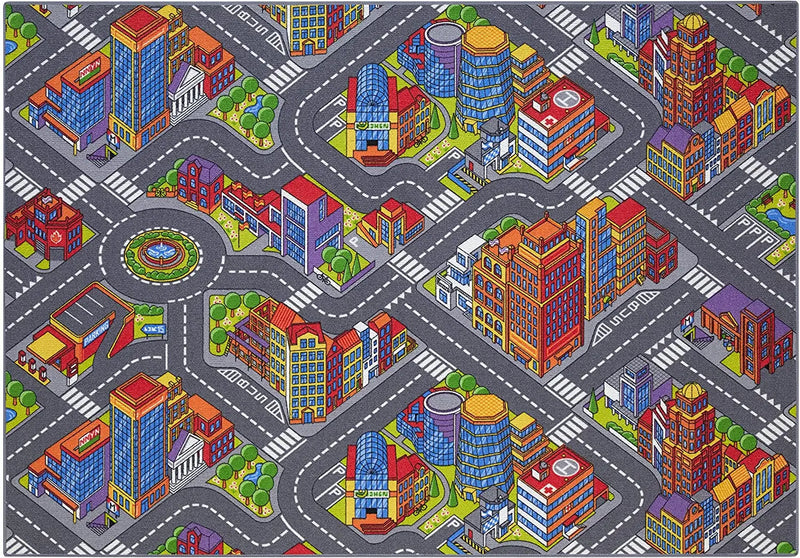 Axyaa Kids' Car Rugs: Non-Slip Room Play Mats for Boys and Girls