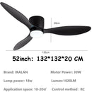Axyaa Minimalist Ceiling Fan LED Light Motor High Air Volume Remote Control.