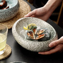 Axyaa Stone Pattern Ceramic Sushi Bowl Set for Restaurant Dining