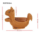 Axyaa Handwoven Bread Storage Basket: Outdoor Picnic Basket with Double Handles