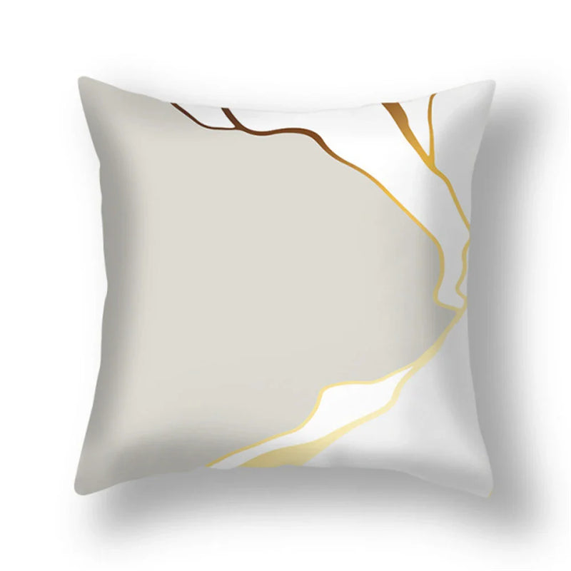Black Gold Sun Cushion Cover Vase - Axyaa Home Pillowcase Square Cushions