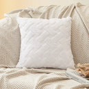 Axyaa Simple Striped Rabbit Plush Pillowcase in Double-Sided Velvet Cover
