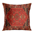 Axyaa Red Moroccan Short Plush Ethnic Style Cushion Cover for Home Decoration