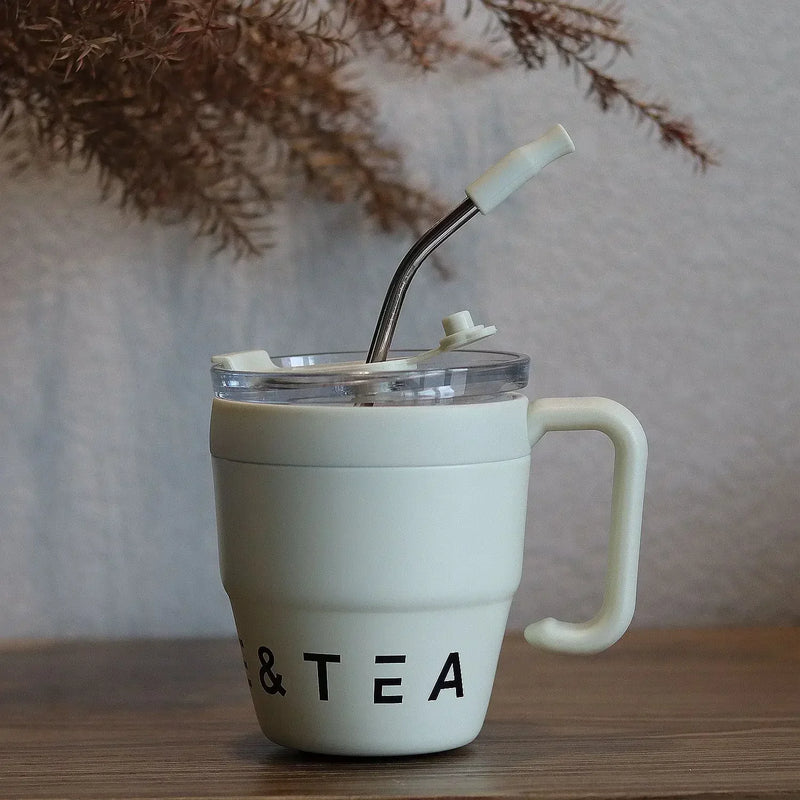 Axyaa Stainless Steel Insulated Portable Drinkware Cup with Straw