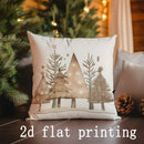 Axyaa Merry Christmas Deer & Trees Pillow Covers - Sofa, Bedroom, Car Decor