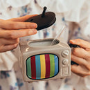 Axyaa 3D TV Shape Ceramic Coffee Mugs with Cover - Retro Drinkware & Household Cup