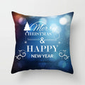 Axyaa Christmas & New Year Pattern Pillow Covers for Sofa, Bedroom, Car