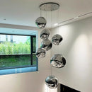 Axyaa Designer Chandelier Loft Staircase Pendant Light for Villa Duplex Apartment