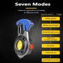 Axyaa Mini COB Keychain Flashlight with Screwdriver & Window Breaker, 7 Modes