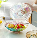 Axyaa Glass Fruit Tray for Living Room Coffee Table - High-End Snack Tray