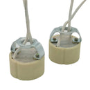 Axyaa GU10 Ceramic Socket Holder with Metal Bracket - Pack of 20