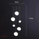 Axyaa White Glass LED Chandelier for Living Room, Staircase & Bar