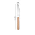 Axyaa Stainless Steel Cutlery Set with Wooden Handle - Western Dinnerware Gift