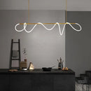 Axyaa Nordic Golden Chandelier LED Pendant Light for Restaurant