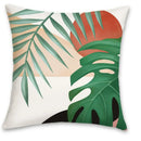 Tropical Leaf Patterns Decorative Pillow Covers by Axyaa - For Sofa, Bedroom, Car