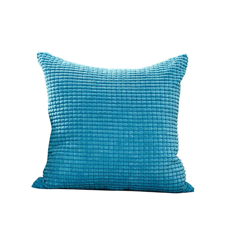 Axyaa Velvet Corduroy Pillow Cover 45x45cm: Super-Soft Striped Sofa Cushion for Romantic Home Decor