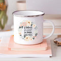 Axyaa Teacher Gift Enamel Mug - Creative Coffee Cup for School and Home
