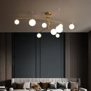 Axyaa Black LED Ceiling Chandelier for Bedroom Living Room Dining Room