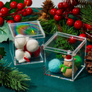 Axyaa Mini Acrylic Storage Boxes with Lids - Clear Square Display Containers