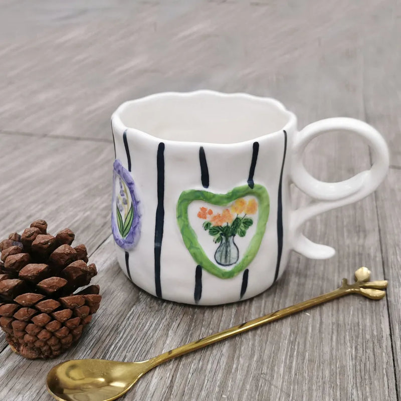 Axya Handcrafted Ceramic Coffee Cup Gift Set for Her