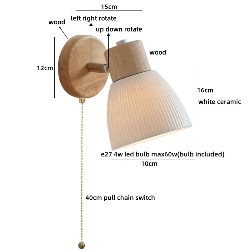 Axyaa White Pumpkin LED Wall Sconce Light for Children's Bedroom Decoration