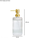 Axya Clear Glass Bathroom Bottle Set for Dispenser Soap Shampoo Hand Sanitizer
