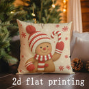Axyaa Gingerbread Candy Cane Pillows - Sofa Bedroom Car Cushion Cover