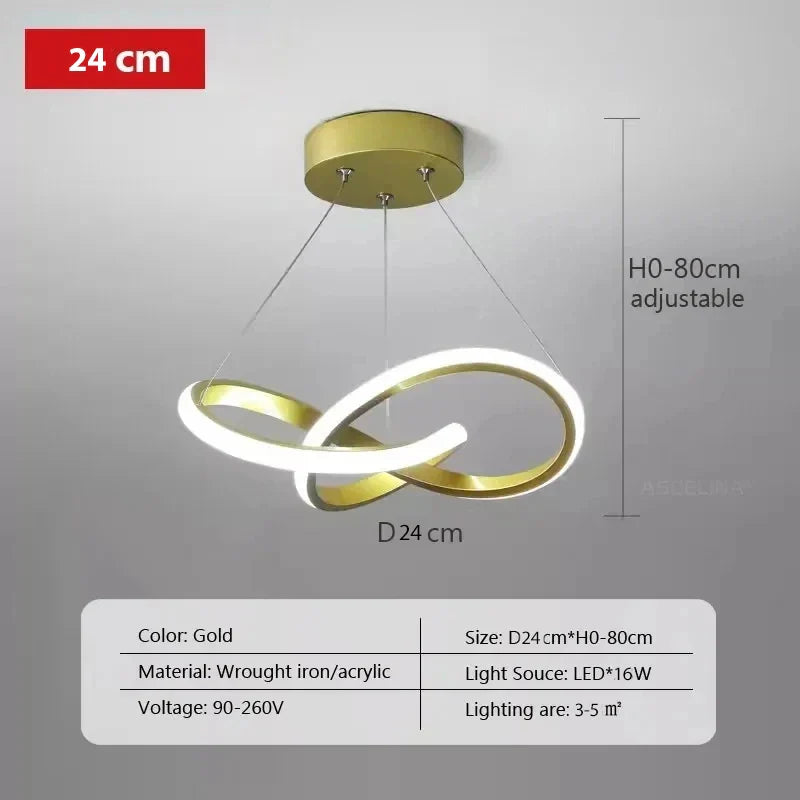 Axyaa Nordic LED Pendant Lamp for Dining Room, Bedroom & Living Room