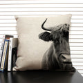 Axyaa African Animal Linen Pillow Cover 45x45cm - Lion, Elephant, Elk Portrait Decor