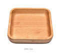 Axyaa Wooden Fruit Salad Bowl Plate, Retro Tableware Tea Tray, Dessert Snack Plate