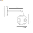 Axyaa Glass Wall Sconce Light for Bedroom and Bathroom