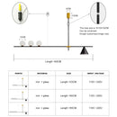 Axya Nordic Minimalist Glass Chandelier Pendant Light for Dining Room and Kitchen