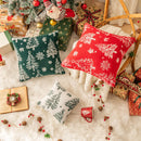 Axyaa Christmas Chenille Pillowcase Cojines Festive Living Room Cushion Cover