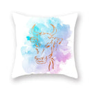 Axyaa Flower Head Cow Print Pillowcase 45x45cm