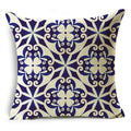 Axyaa Blue & White Porcelain Pattern Pillowcase - Sofa Decor 40cm/45cm/50cm