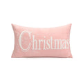 Axyaa Tufted Embroidered Christmas Cushion Cover Deer Candy Cane Gold Beige