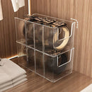 Axyaa Acrylic Belt Organizer Drawer Storage Box - Men's Tie Belt Display Rack