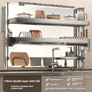 Axyaa Over Sink Dish Drying Rack & Organizer Shelf - Adjustable Multifunctional Storage