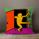 Axyaa Plush Velvet Pillowcase Decorative Cushion Cover in Popular Graffiti Art