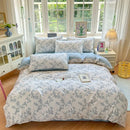 Axyaa Floral Printed Cotton Duvet Cover - Luxury Bedding with Zipper Closure