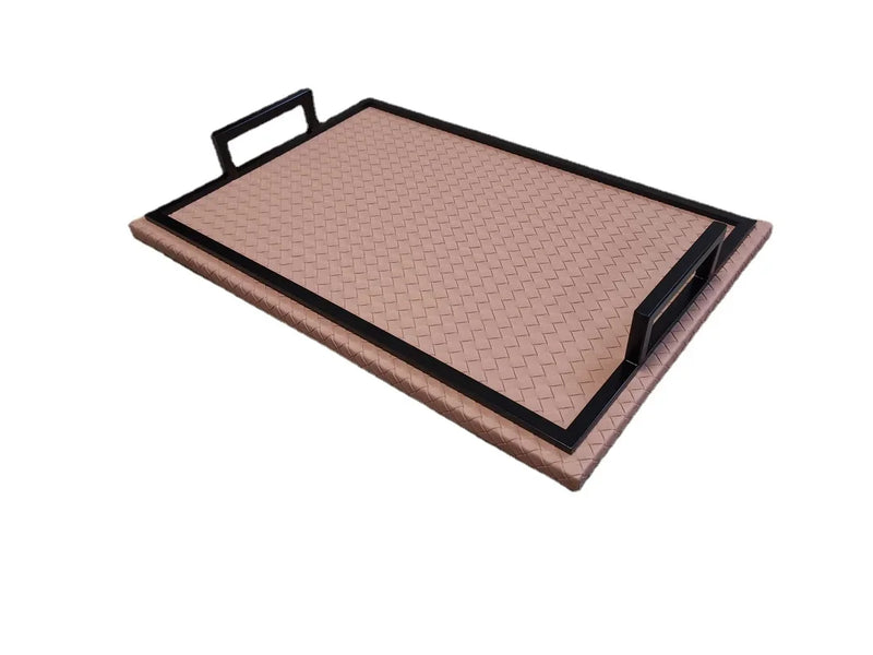 Axya Large Leather Tray for Home Storage and Serving Purposes