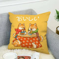 Axyaa Shiba Inu Cushion Cover 45x45cm for Bed or Chair Decor